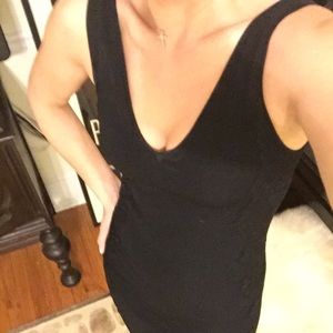 Zara brand new black dress with lace .